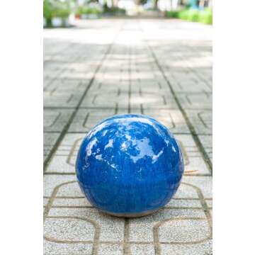 Dekokugel Gartenkugel Blau 12cm