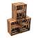 Obstkiste Holzkiste Weinkiste 40 x 30 x 25 cm  3er SET Geflammt Boden Lose