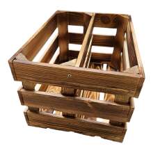 Obstkiste Holzkiste Weinkiste 40 x 30 x 25 cm  3er SET Geflammt Boden