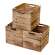 Holzkiste Obstkiste "Kallax" 32,5x38x32,5cm Geflammt 3er SET