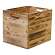 Holzkiste Obstkiste "Kallax" 32,5x38x32,5cm Geflammt 3er SET