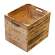 Holzkiste Obstkiste "Kallax" 32,5x38x32,5cm Geflammt 3er SET