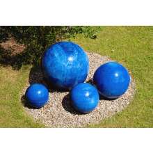 Gartenkugeln Rosenkugeln Keramik 4er Set Royal Blau glasiert