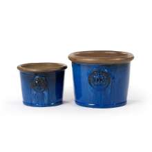 Pflanzgef&auml;&szlig; Keramik Modell &quot;Provence I&quot; 45cm in Royal Blau